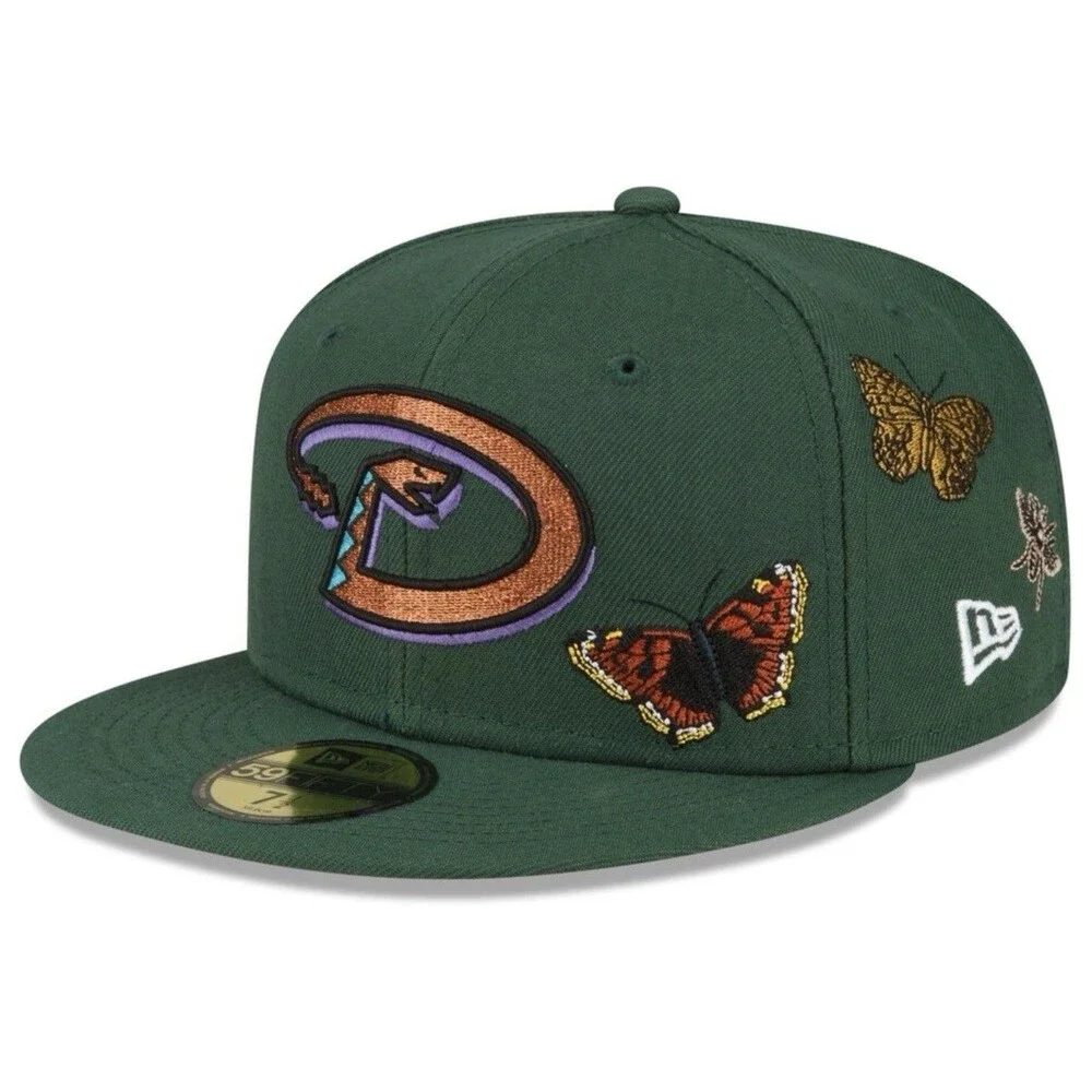 New Era x Felt Arizona Diamondbacks Green 59Fifty Fitted Hat Sz 7 3/8 New Rare